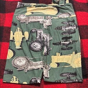 Green Tractor Print Woman’s Leggings OS